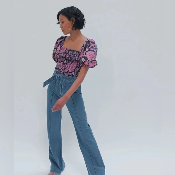 Cleobell Eva Crop Blouse in Jolie - Picture 3 of 11